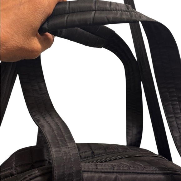 Lug Overnight Travel Gym Tote Puddle Jumper in Quilted Black - with Long Strap - Picture 11 of 16